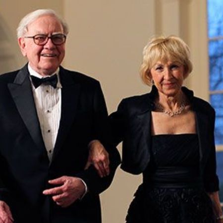 Astrid Menks and her husband, Warren Buffett, shared a picture.